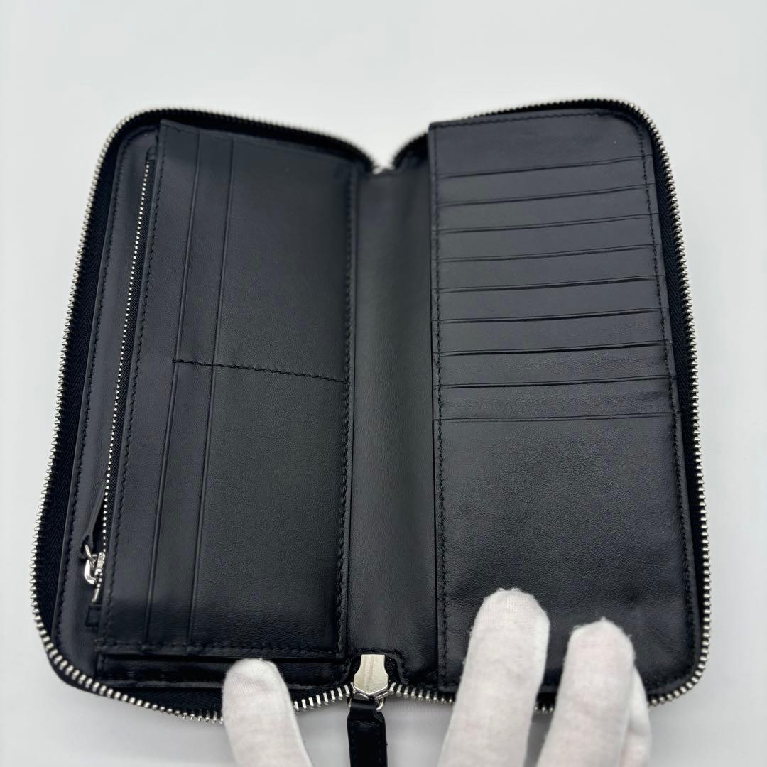 【未使用品】 SMYTHSON スマイソン ラウンドファスナー長財布 ブラック