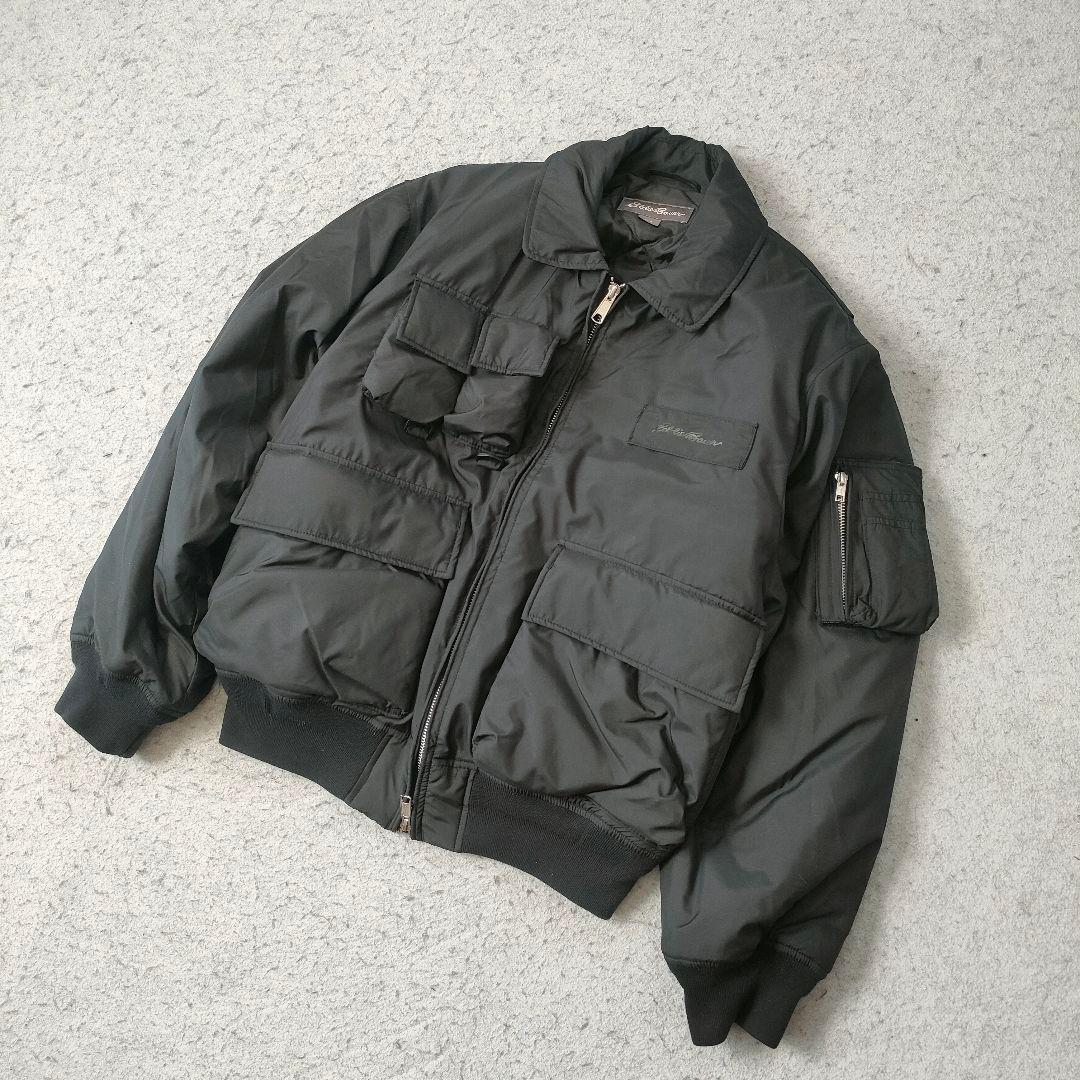 Eddie Bauer 中綿ジャケット ブラック S 短丈 ボンバー