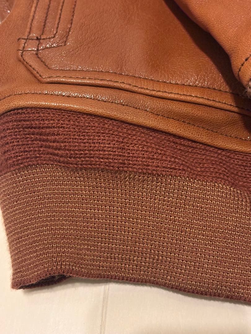 【極美品】TMTゴートレザーフライトジャケット 着用画像あり