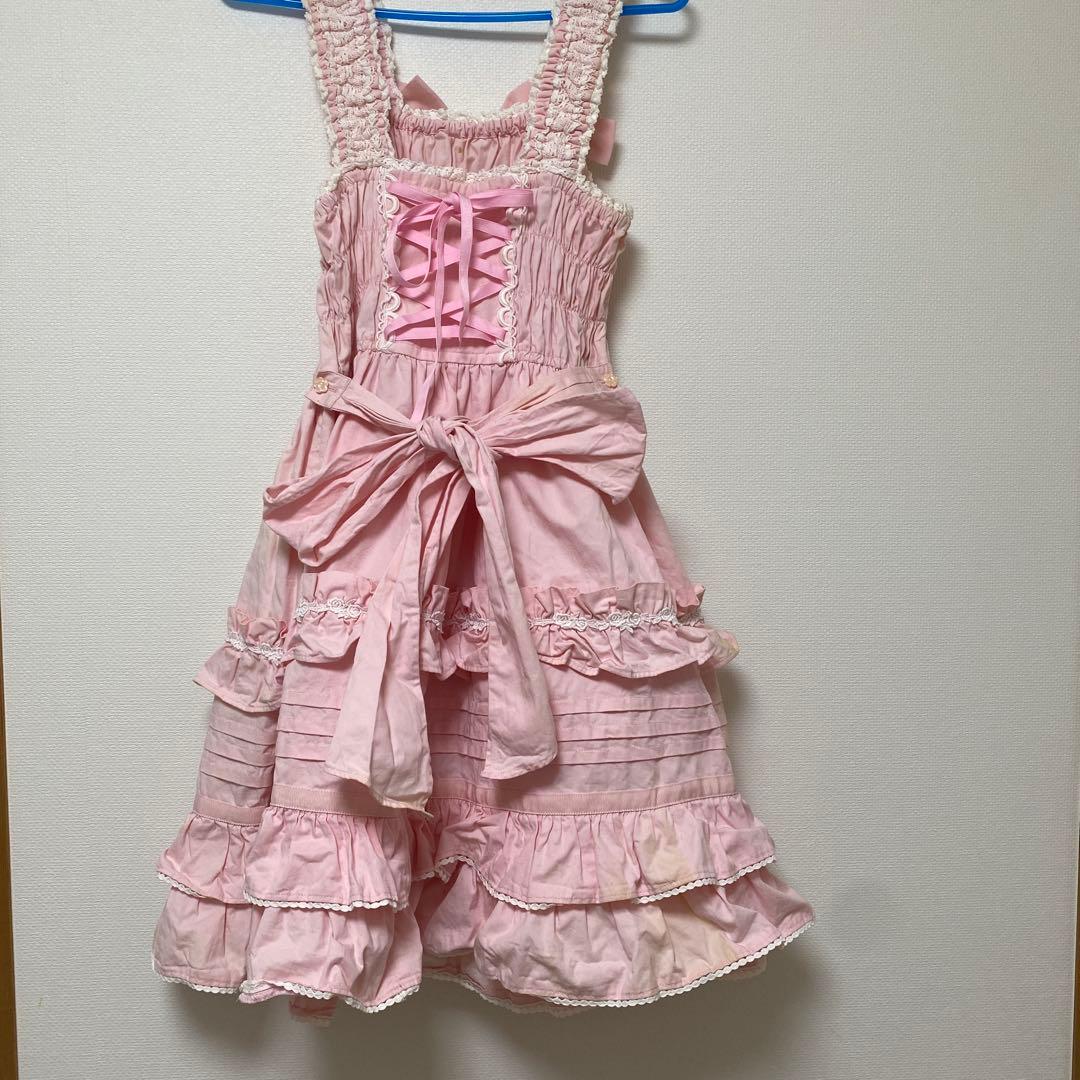 BABYTHE STARSSHINEBRIGHTピンクジャンパースカート難あり