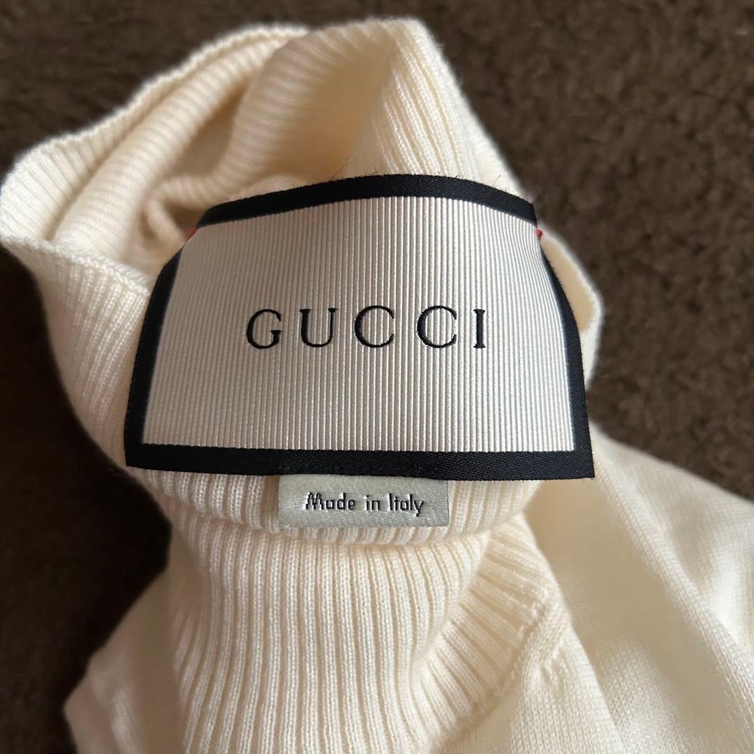 美品/現行✨GUCCI 花刺繍 タートルネック ニット XS イタリア製