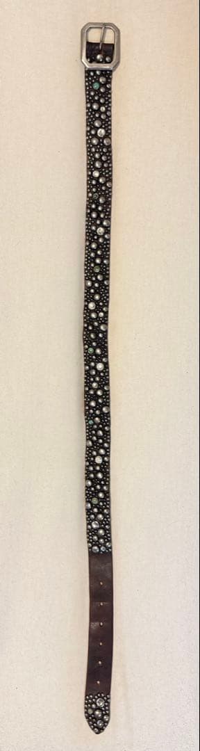 オールドスタッズ⭐️ターコイズ⭐️シルバースタッズ&クリアストーン⭐️ブラック(茶芯)