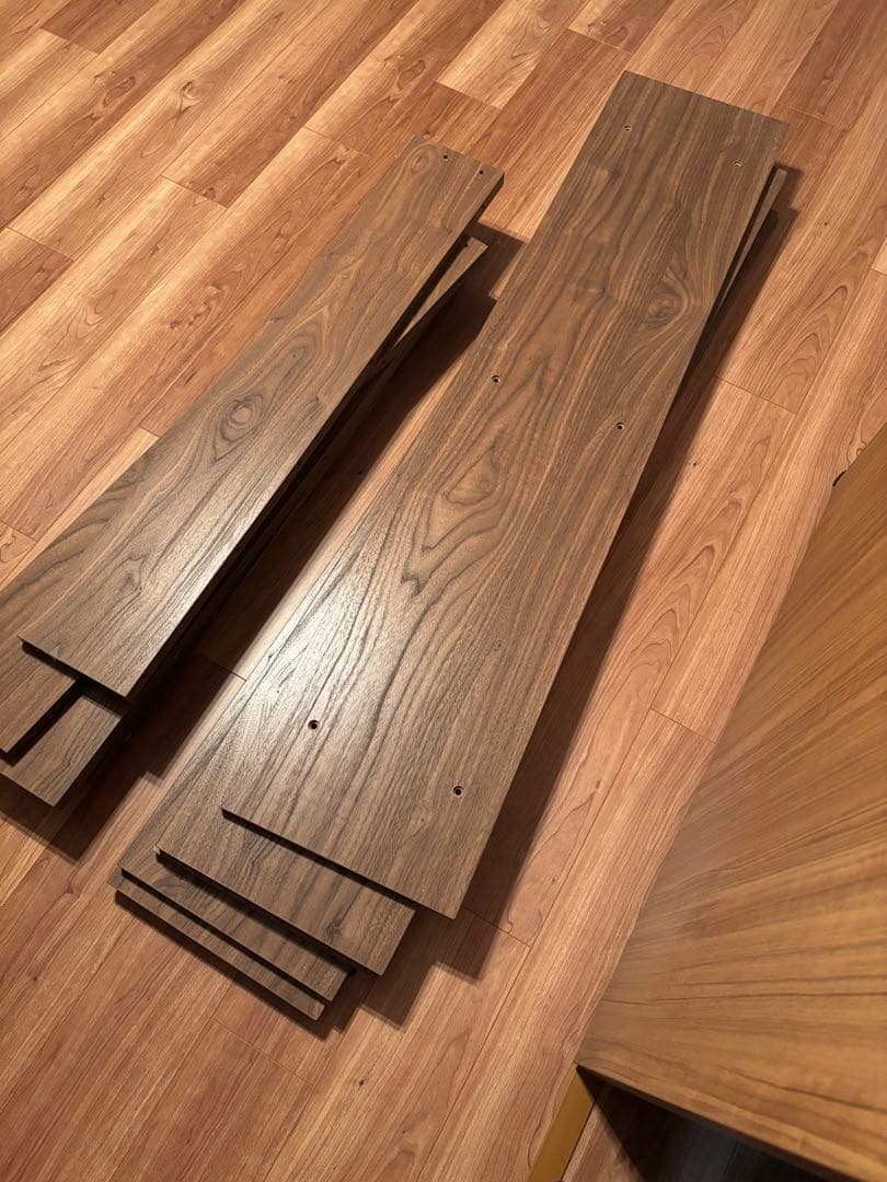 【ざわち 倉庫整理出品中さま専用】LOWYA 木目調ローベッドセミダブル