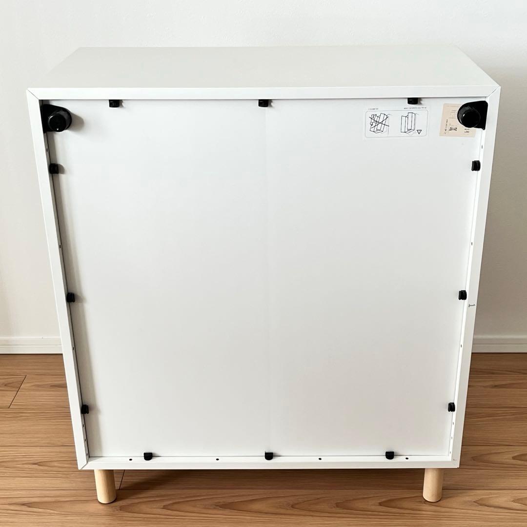 【完成品】IKEA 木製キャビネット　EKET エーケト　足付き