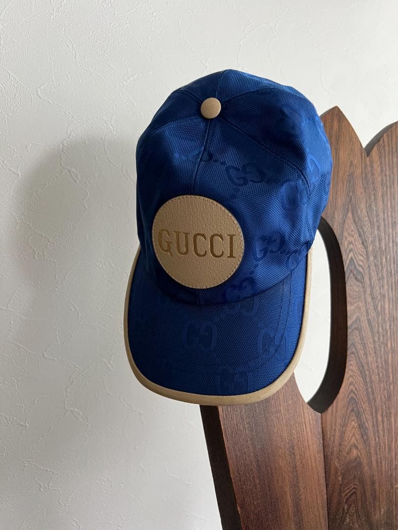 20 GUCCI ネイビー ベースボールキャップ 袋付き