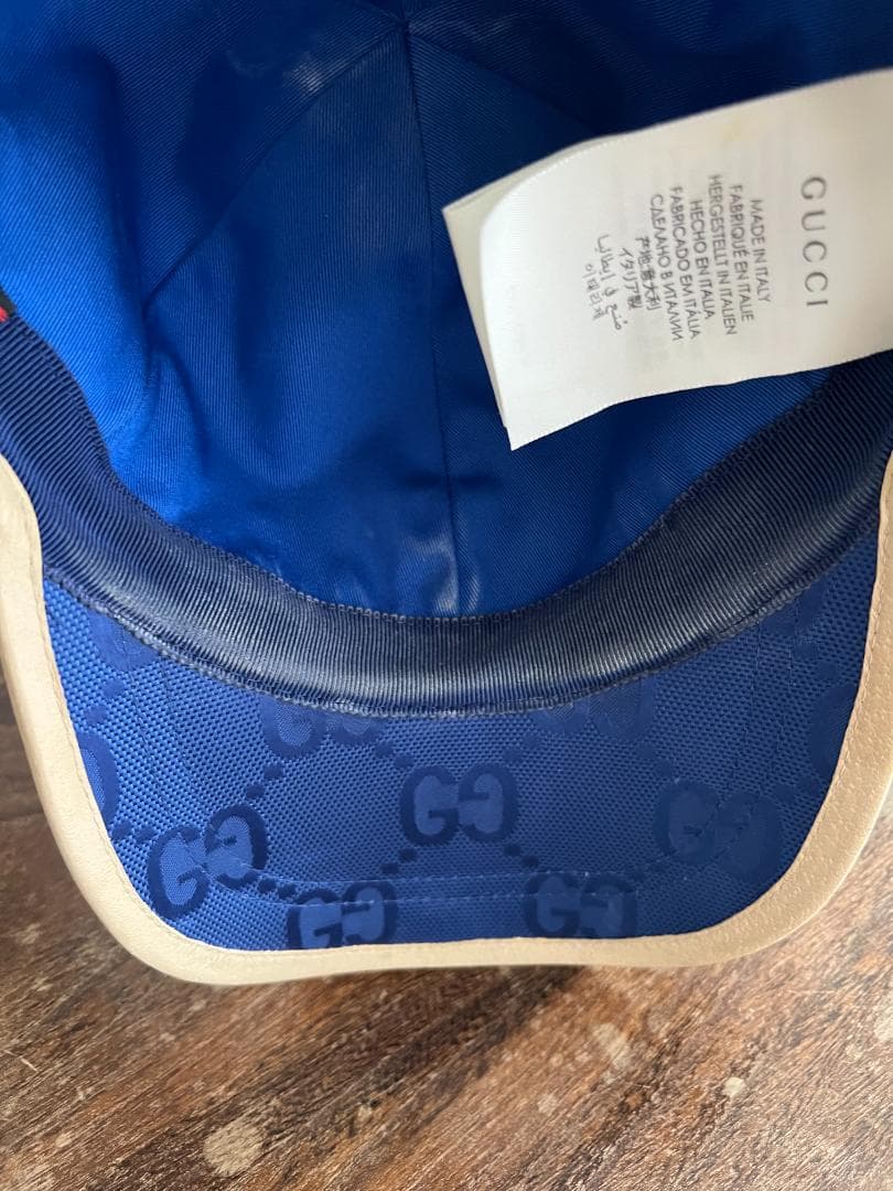20 GUCCI ネイビー ベースボールキャップ 袋付き
