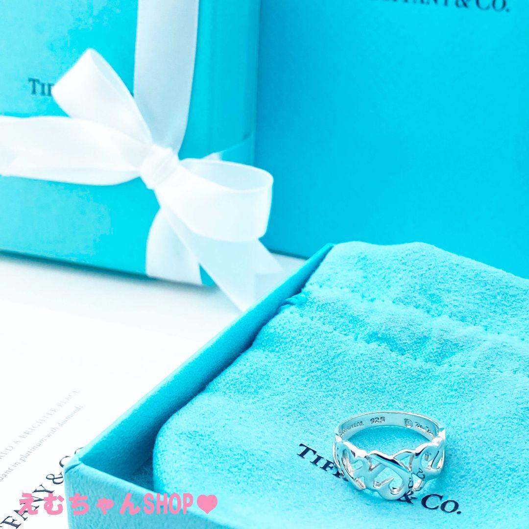 新品未使用　Tiffany　トリプルラビングハートリング 7号