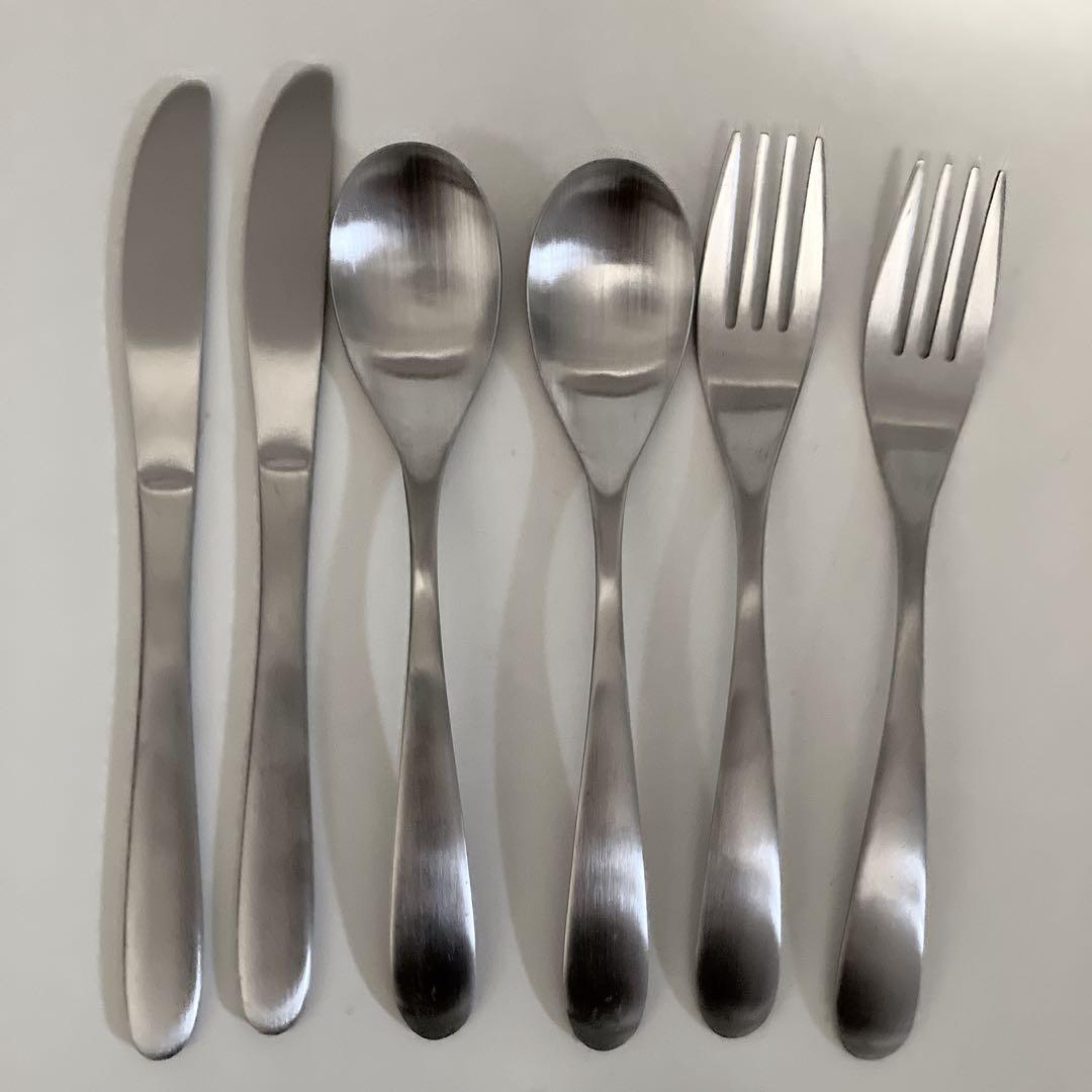 燕42点 ナイフ スプーン大 フォーク大各8 スプーン小 フォーク小 レスト各6