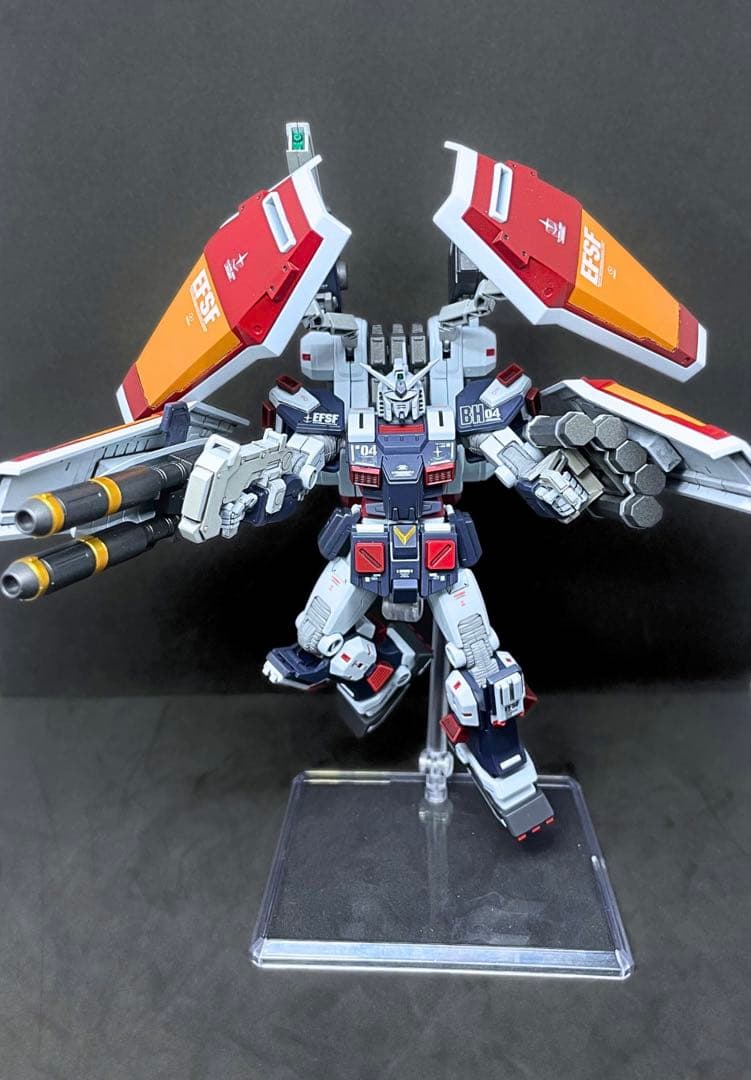 オ*ナ様 ガンプラ 完成品 HG フルアーマーガンダム 全塗装 サンダーボルト