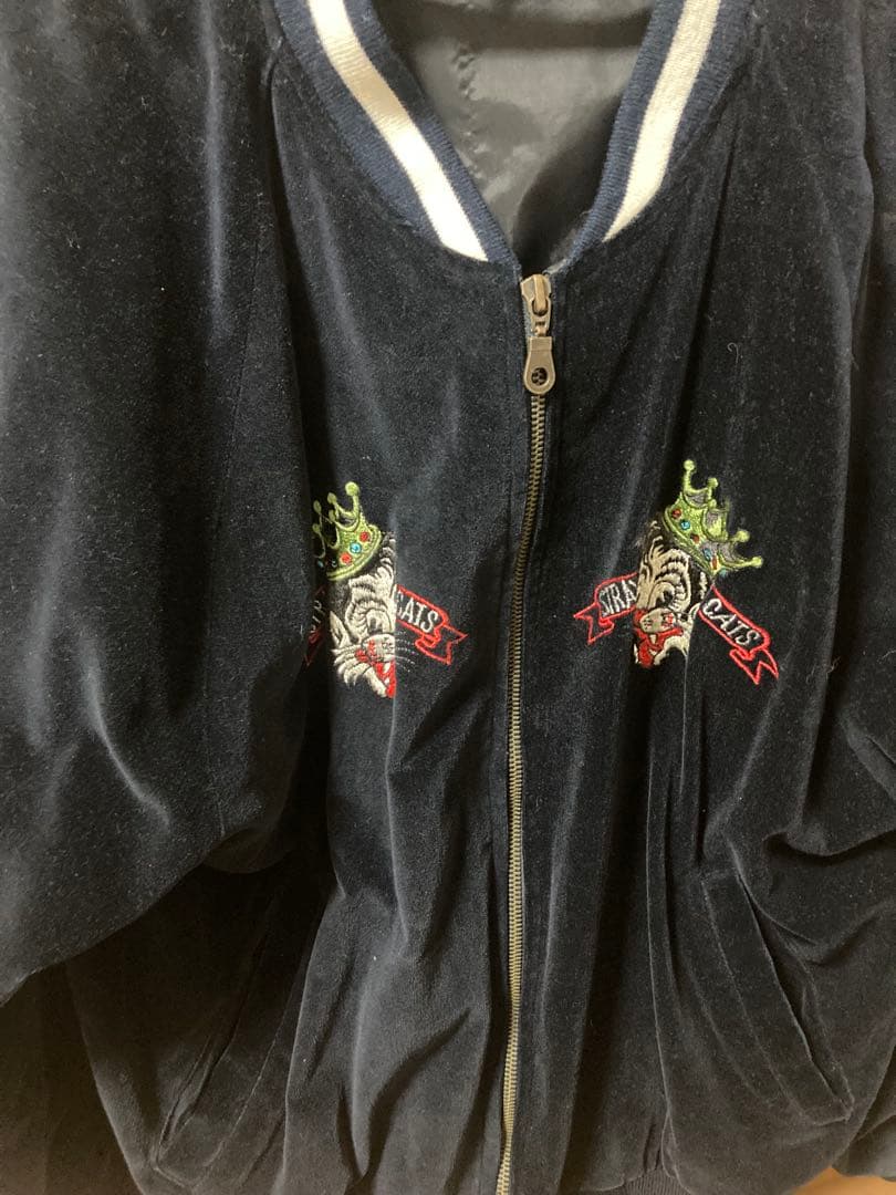 ストレイキャッツ刺繍スカジャン　ボーリングシャツ
