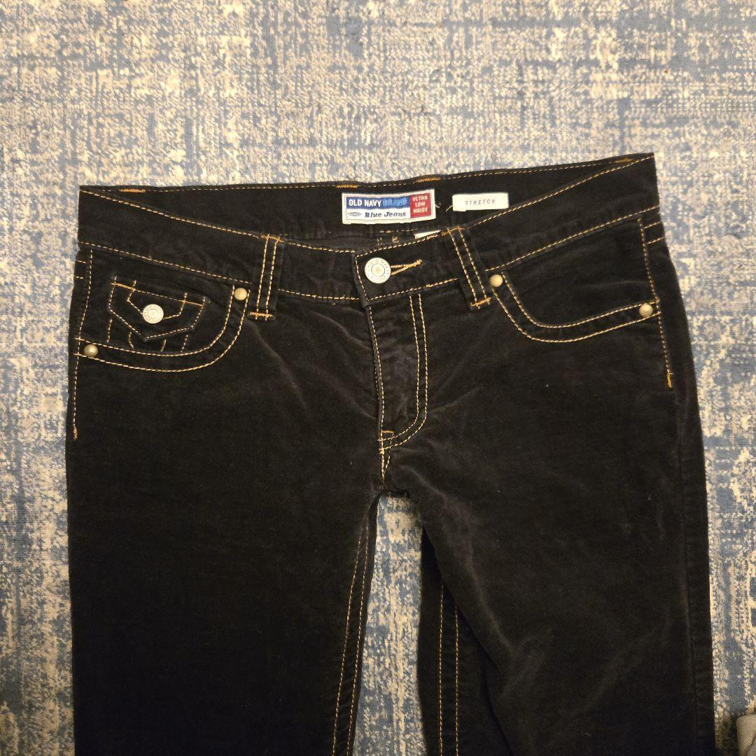 OldNavy ローライズブーツカットベロアデニム