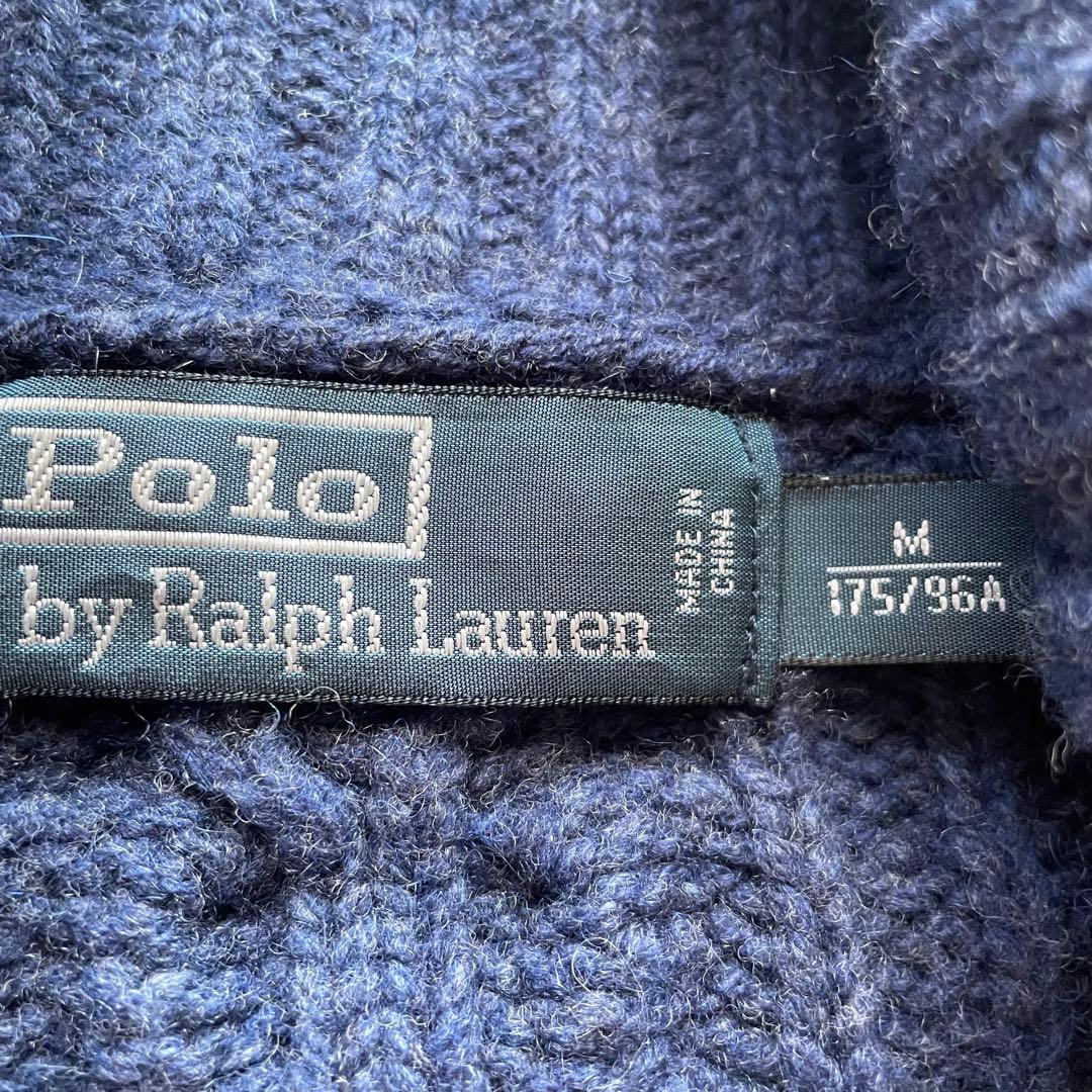 希少/超美品　ポロラルフローレン　M アンゴラ　ケーブルニット　ショール　ヘチマ