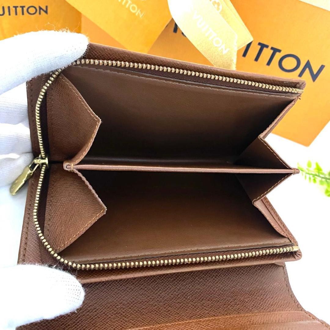 ルイ ヴィトン◎トレゾール モノグラム 二つ折り ブラウン 茶 L字ファスナー