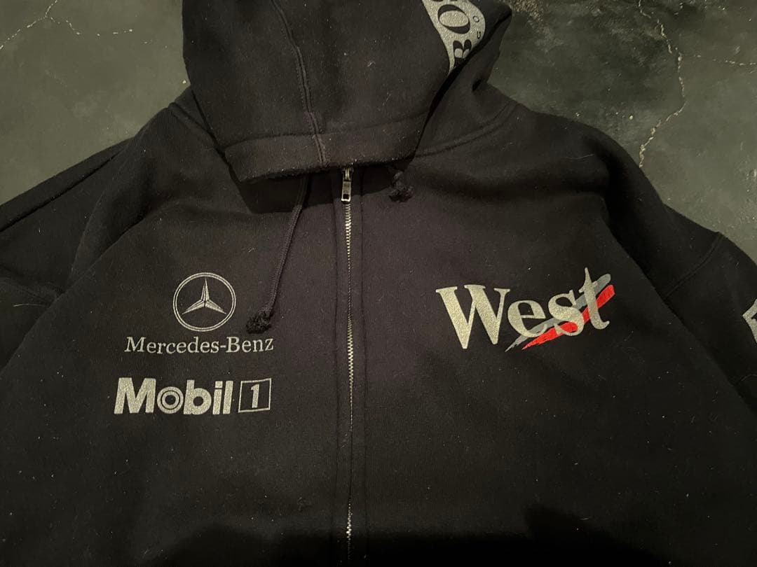 West McLaren Mercedes Benz スウェット パーカー 黒Ｌ