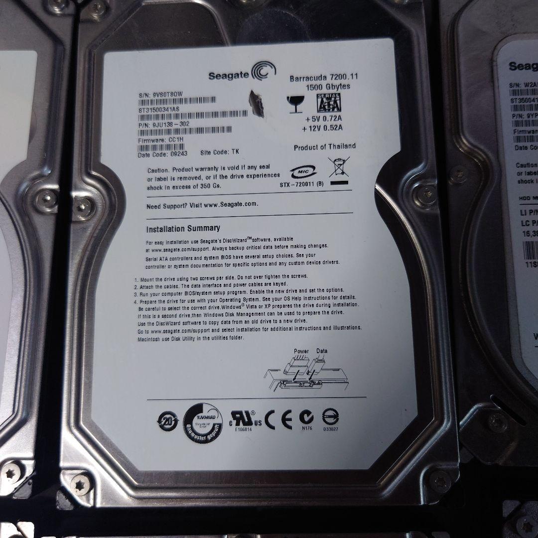 HDD Seagate Barracuda 7200.12 1TB他6基セット