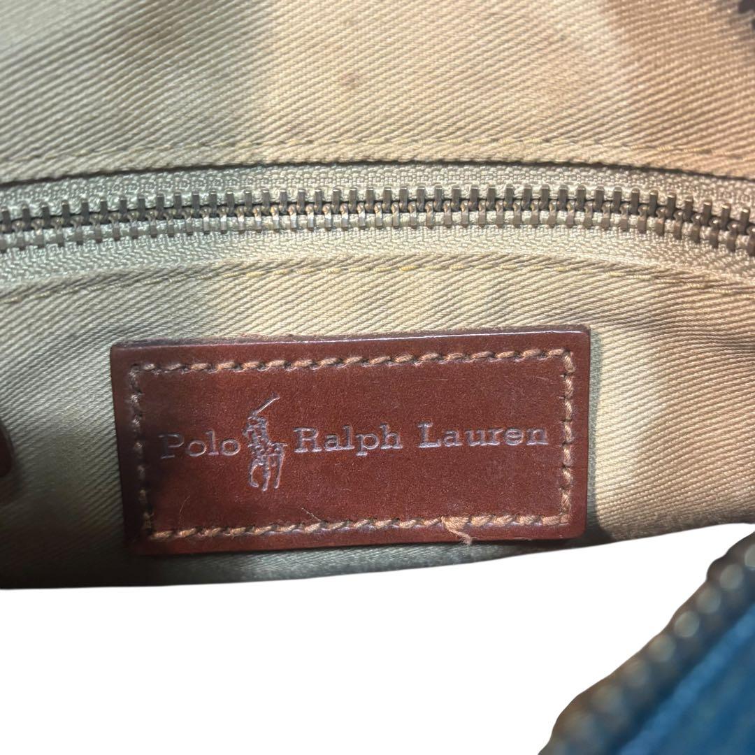 ✨️美品 ポロラルフローレン ミニボストンバッグ ブラックウォッチ PVCレザー