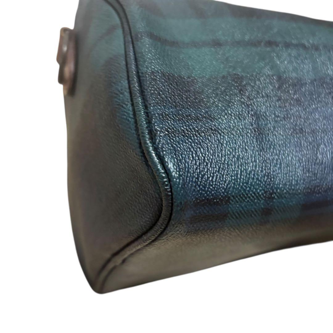 ✨️美品 ポロラルフローレン ミニボストンバッグ ブラックウォッチ PVCレザー