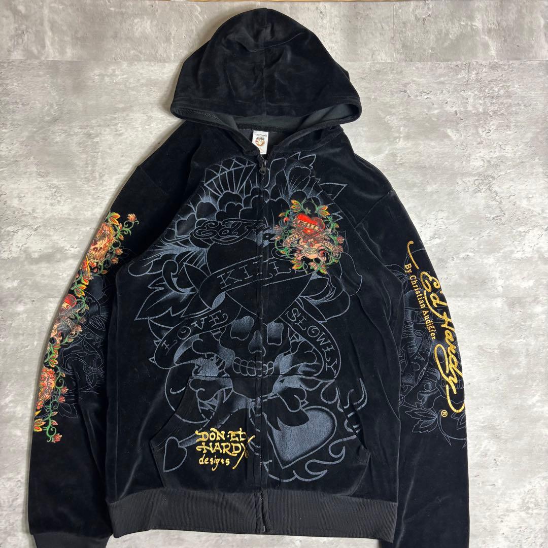 エドハーディー セットアップ ベロア XXL