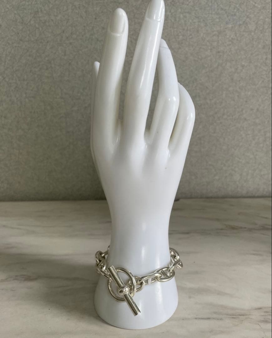 SV925 約75g GMサイズシルバー アンカーチェーンブレスレット 高重量