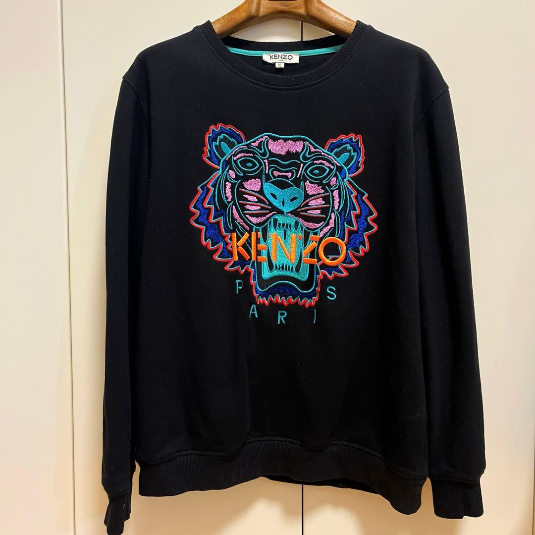 【イワキヨ】ケンゾー　XL 虎顔 刺繍 ビッグロゴ スウェット