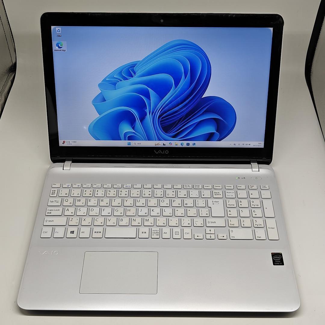 【VAIO】VJF 爆速i7 新品SSD1TB 16GB ホワイトノートPC