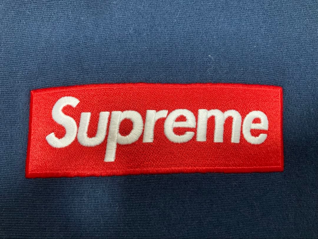 トップス Supreme Box Logo Hooded Sweatshirt Navy