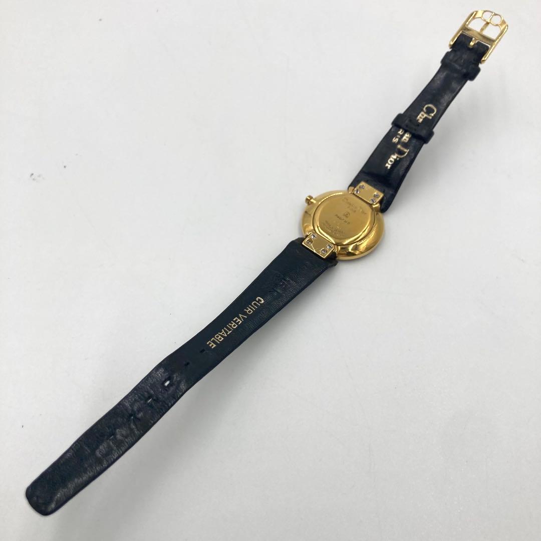 【稼動】 ディオール 腕時計 バギラ 7P ダイヤ クォーツ サファイヤガラス