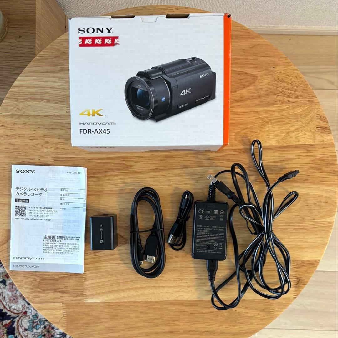 【美品】SONY FDR-AX45 4Kビデオカメラ 本体