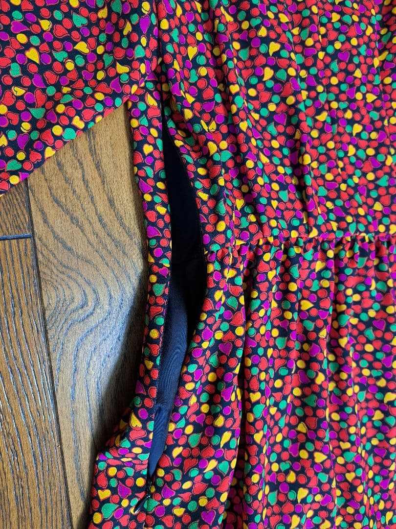 サンローラン ビンテージ ワンピース 高級感　M サイズ　大人可愛い