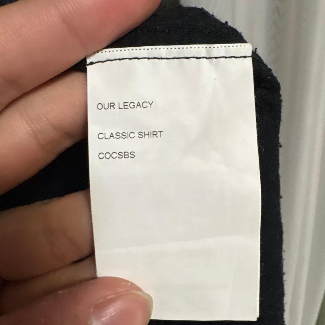 トップス OUR LEGACY CLASSIC SHIRT BLACK SILK 44
