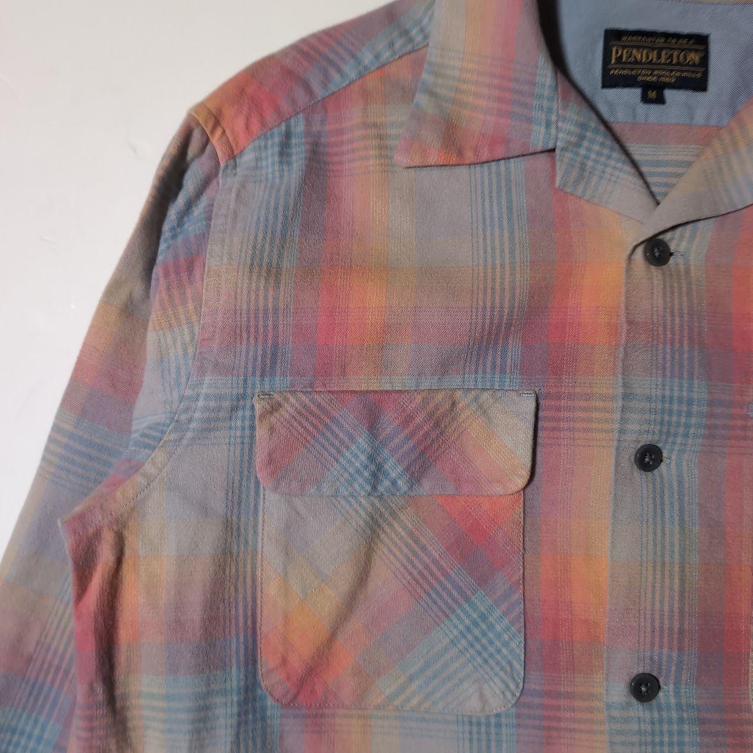 Pendleton オンブレチェック ネルシャツ M（実寸L程度）