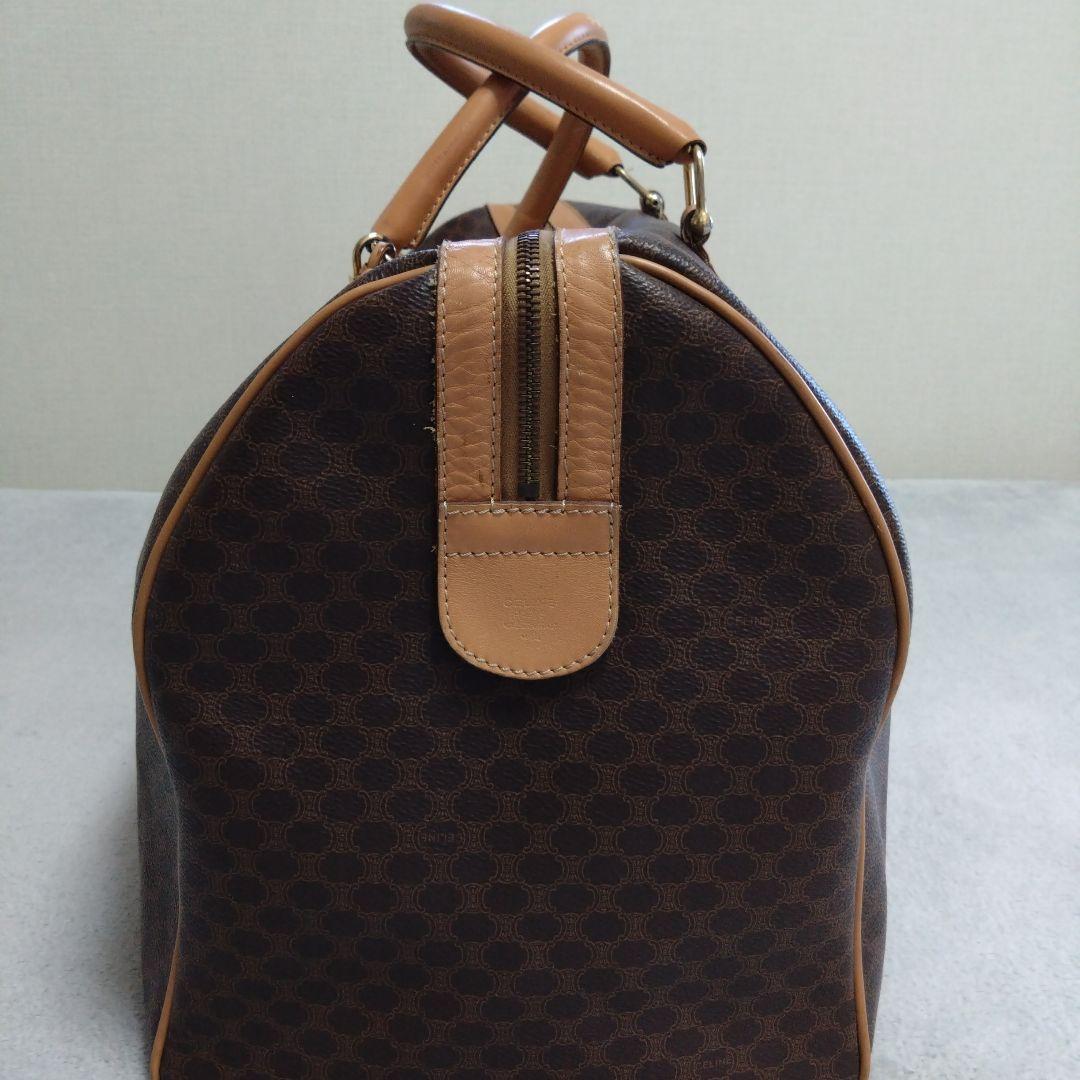 美品✨CELINE ボストンバック 大容量 　ブラウン　LAMPOファスナー