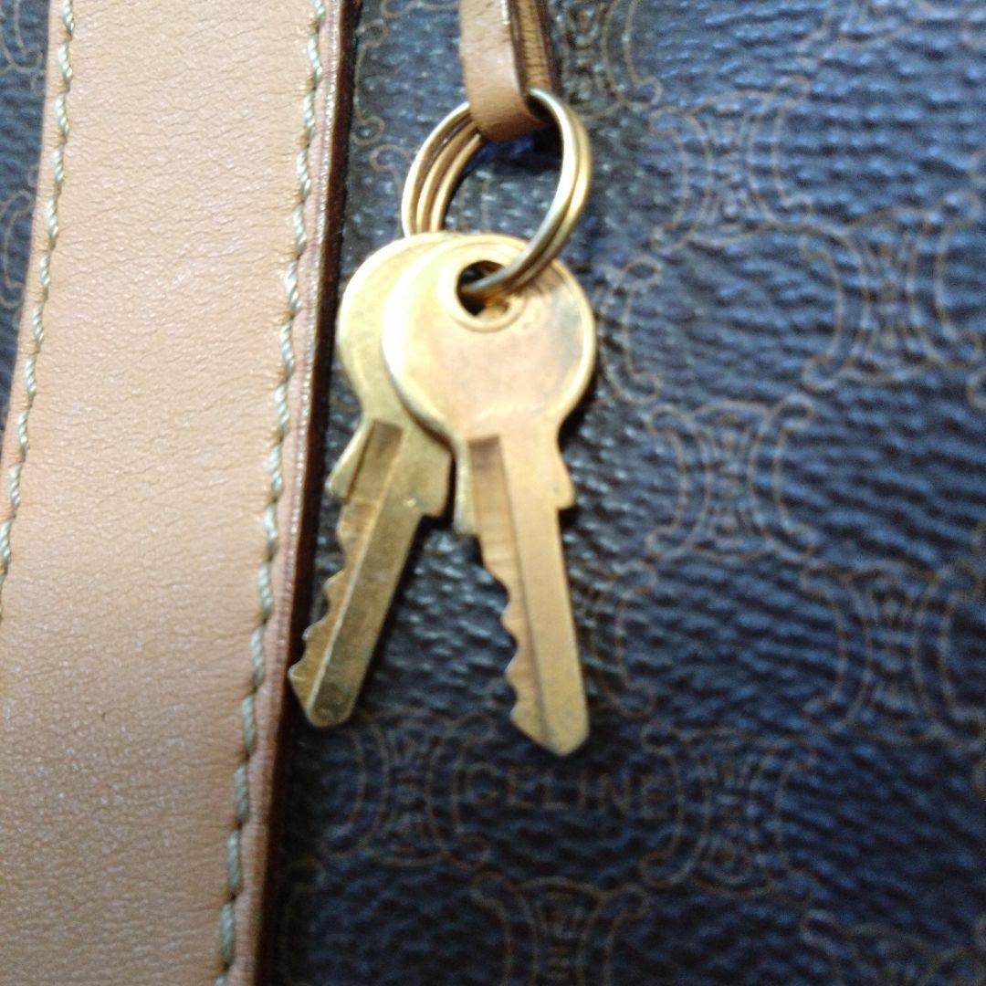 美品✨CELINE ボストンバック 大容量 　ブラウン　LAMPOファスナー