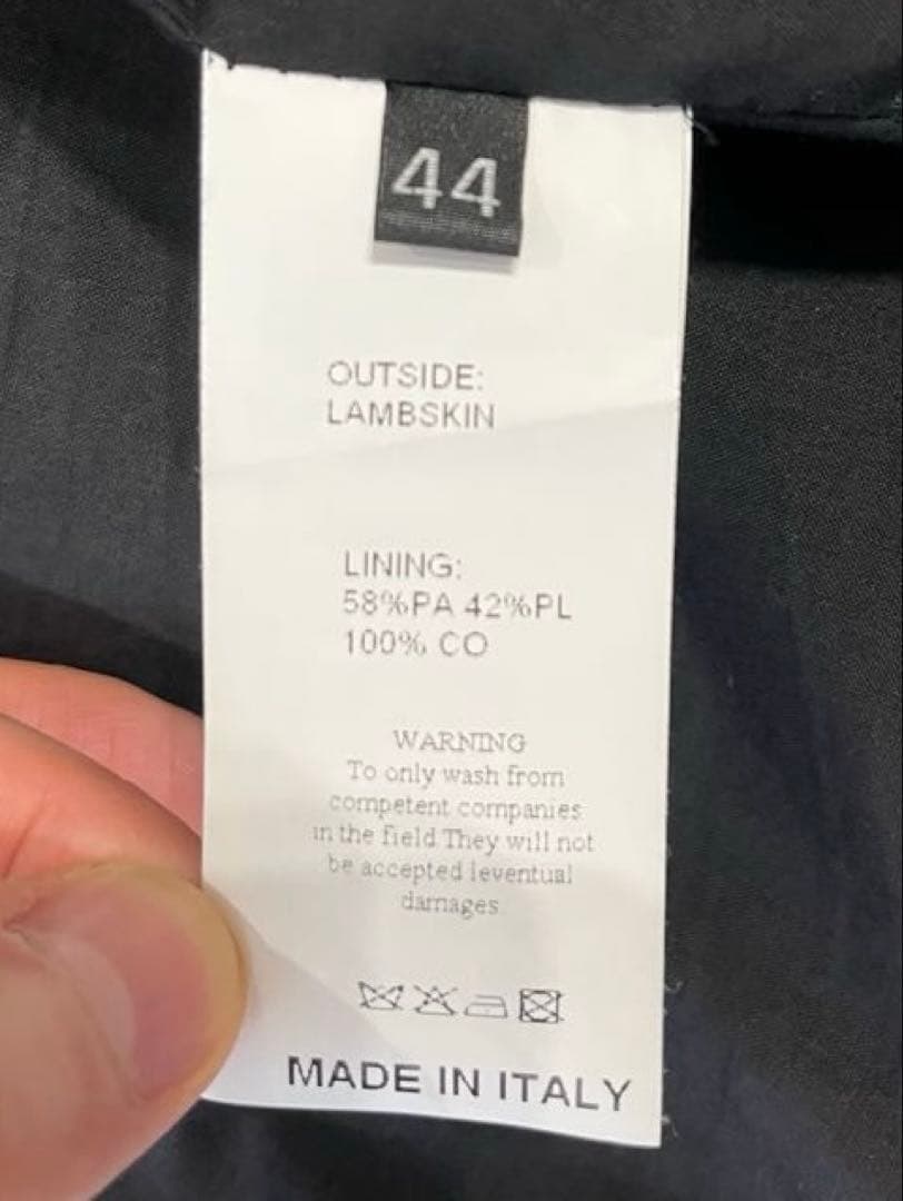 Emmeti エンメティ JURI シングルライダース ブラック 44