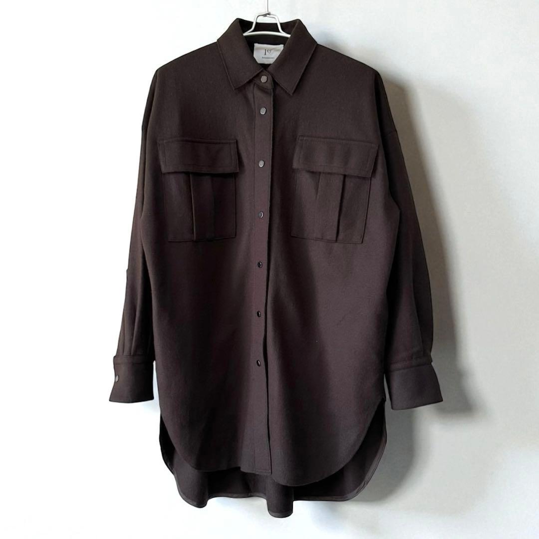 1er Arrondissement 圧縮ウールジャージーミリタリーシャツ