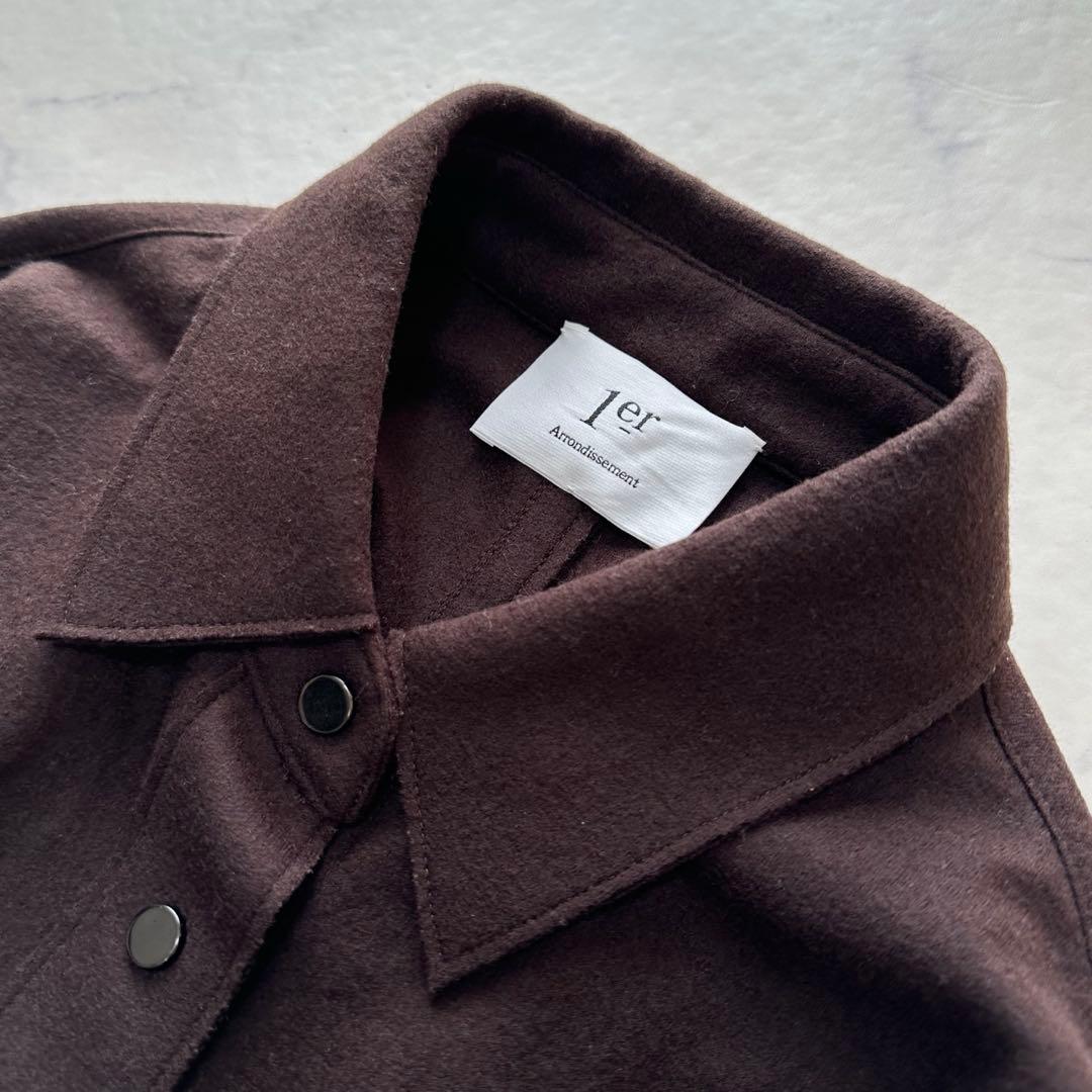 1er Arrondissement 圧縮ウールジャージーミリタリーシャツ