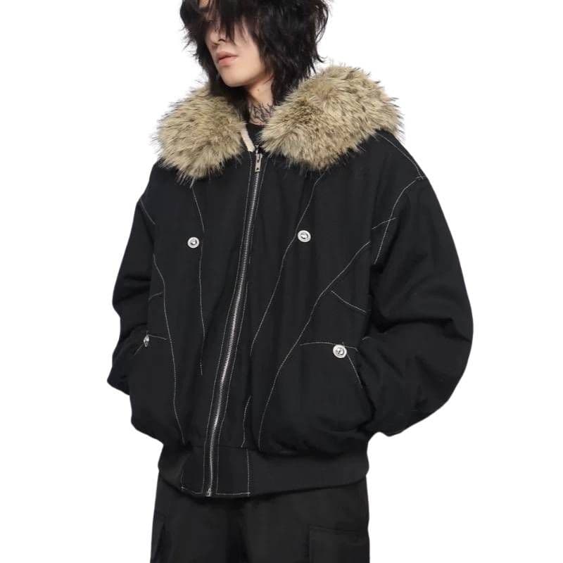 大本命⭐️新品・エッジライン裏ボアジャケット ファー付き PCTOKYO XL