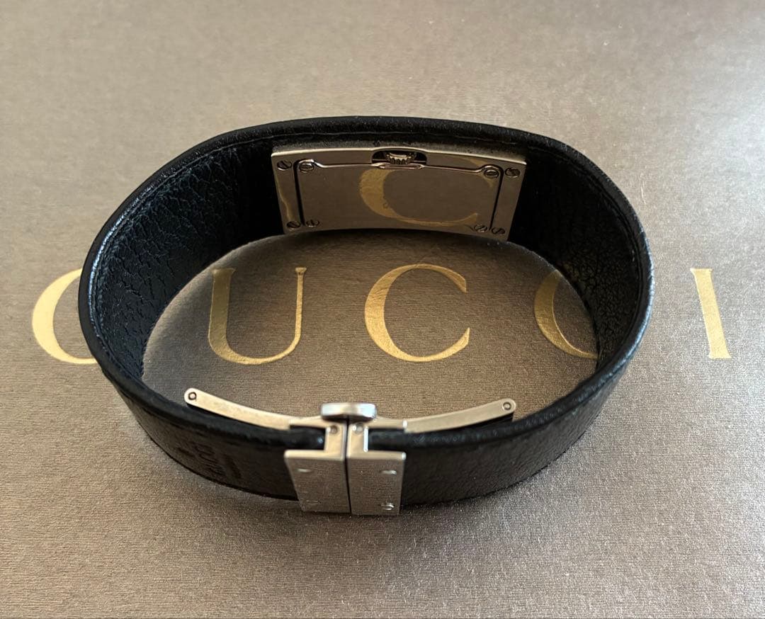 GUCCI グッチ 7800L 腕時計 ブラック レザー