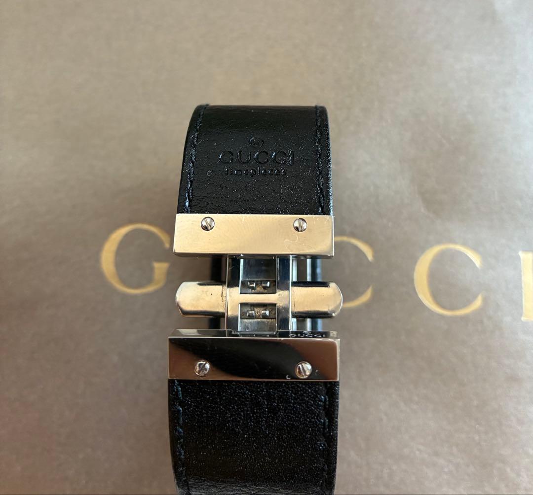 GUCCI グッチ 7800L 腕時計 ブラック レザー