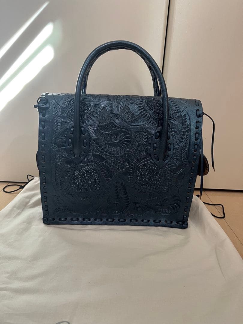 【新品未使用タグ付き】グレースコンチネンタル　S ネイビー　ハンドバッグ