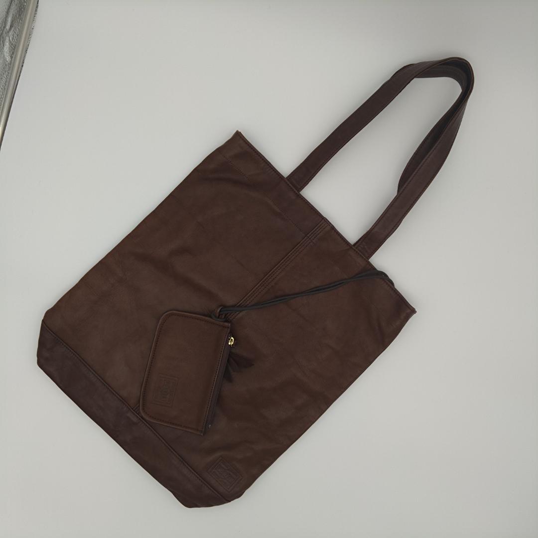 PORTER FRANK ポーター ブラウンレザー トートバッグ ポーチ