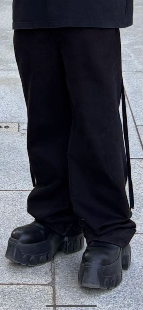 ANN DEMEULEMEESTER ブラックデニムパンツ