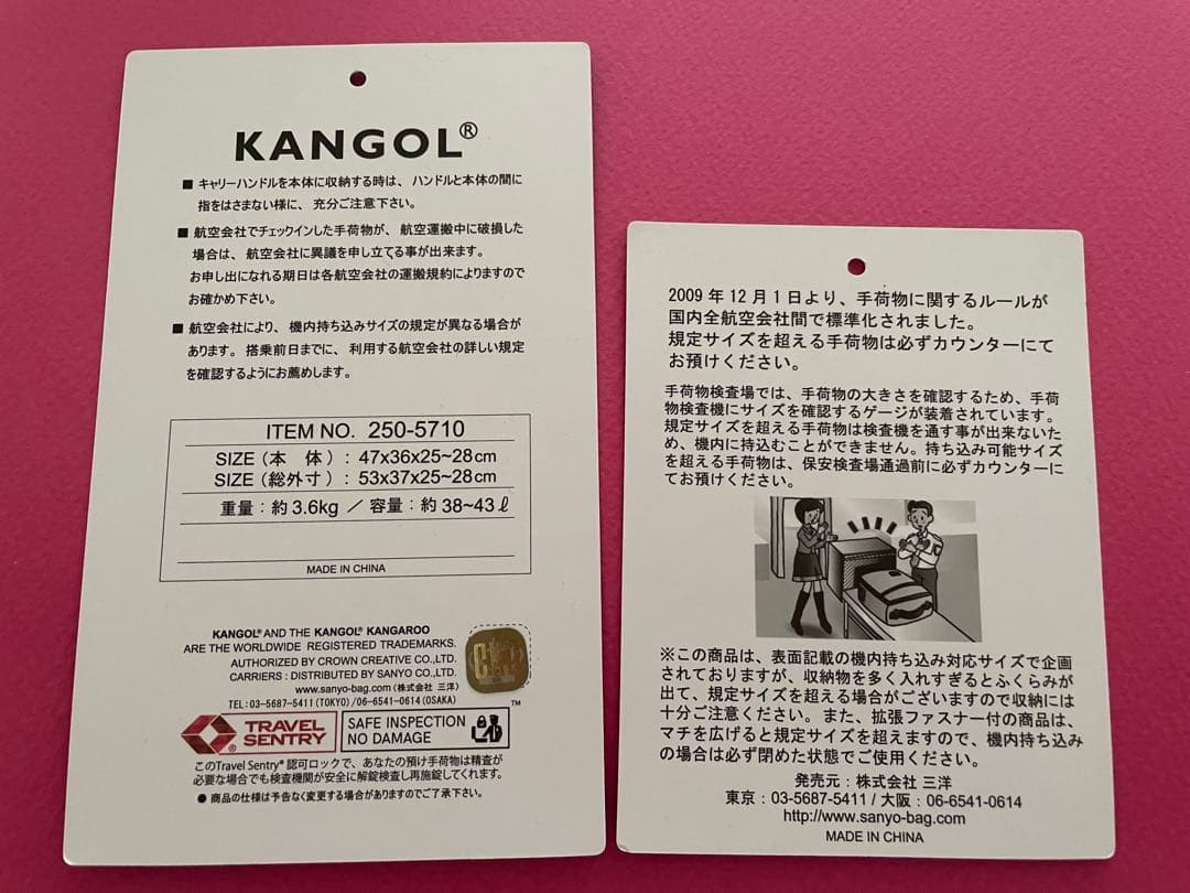 夏！旅行に！　大きくなるKANGOL キャリーケース