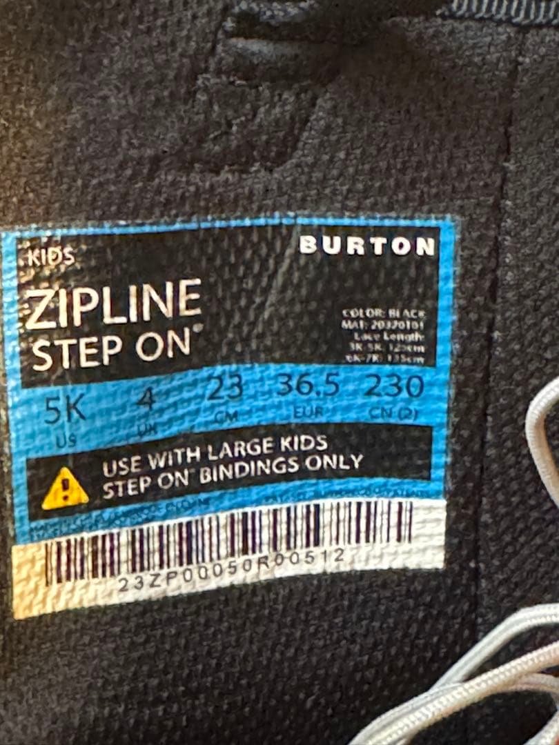 BURTON ZIPLINE STEP ON ブーツ 23cm ブラック