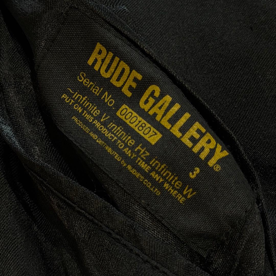 ルードギャラリー　スカジャン　スカル　刺繍　リバーシブル　レーヨン　ブラック　L