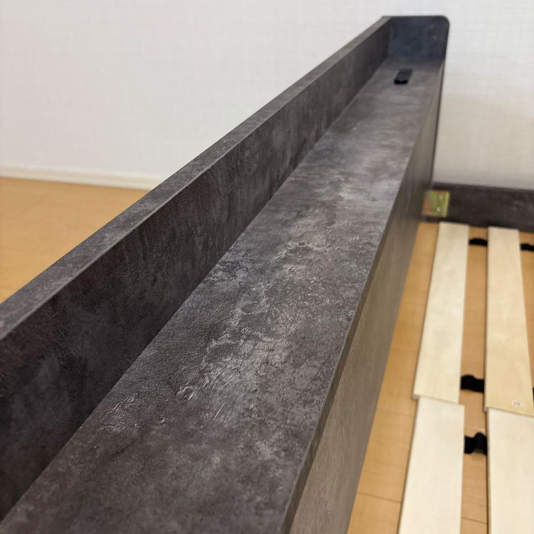 【超美品】棚付きすのこローベッド 『Etany エタニー』 セミダブル