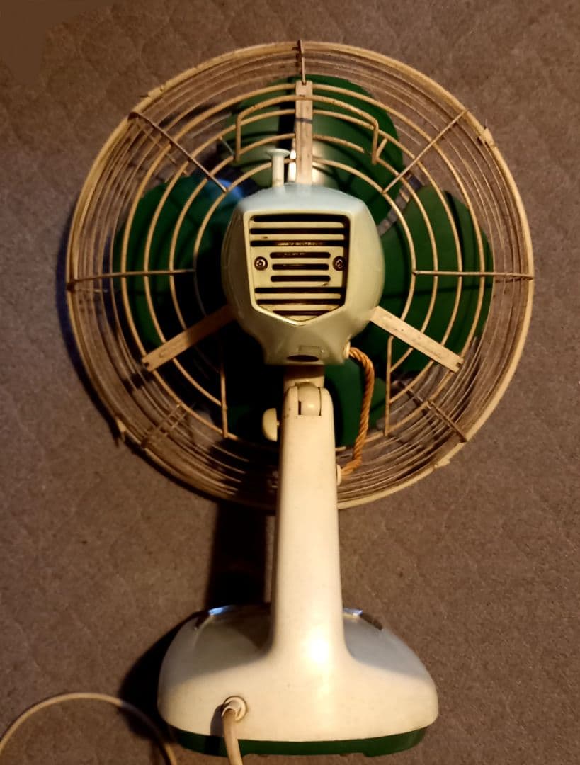 レトロ　東芝　扇風機　LV型　グリーン　動作確認済み