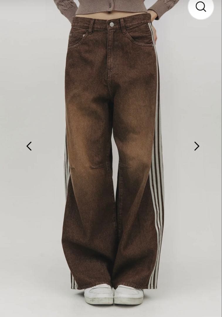 THETOE Emirates Track Denim Pants ブラウン