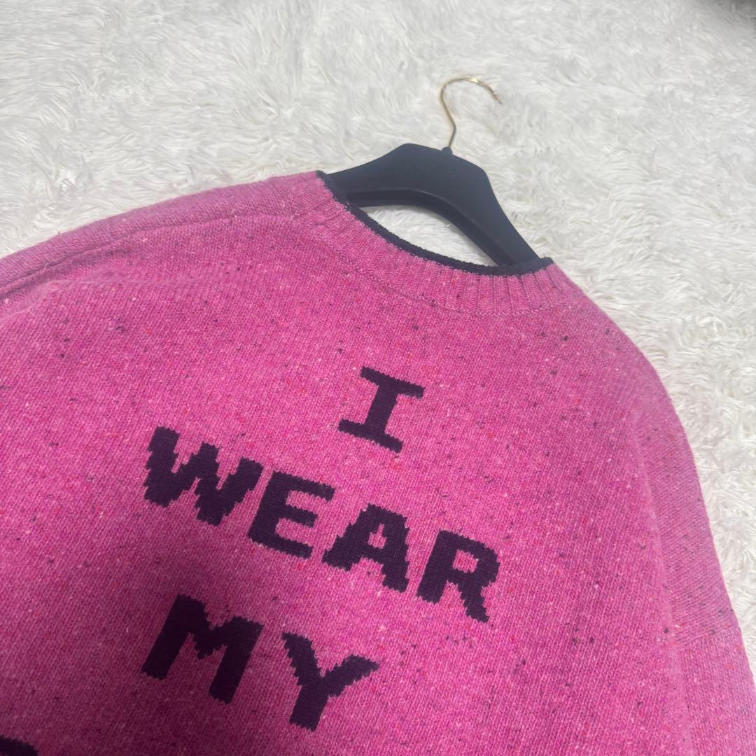 24年 極上美品 Spick & Span ロゴ インターシャニット 定価2万