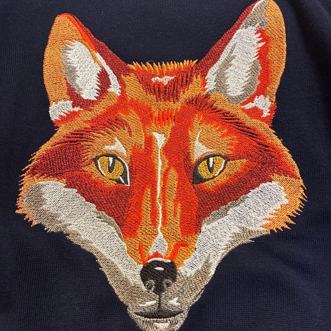 希少　PALAVA キツネ刺繍カーディガン